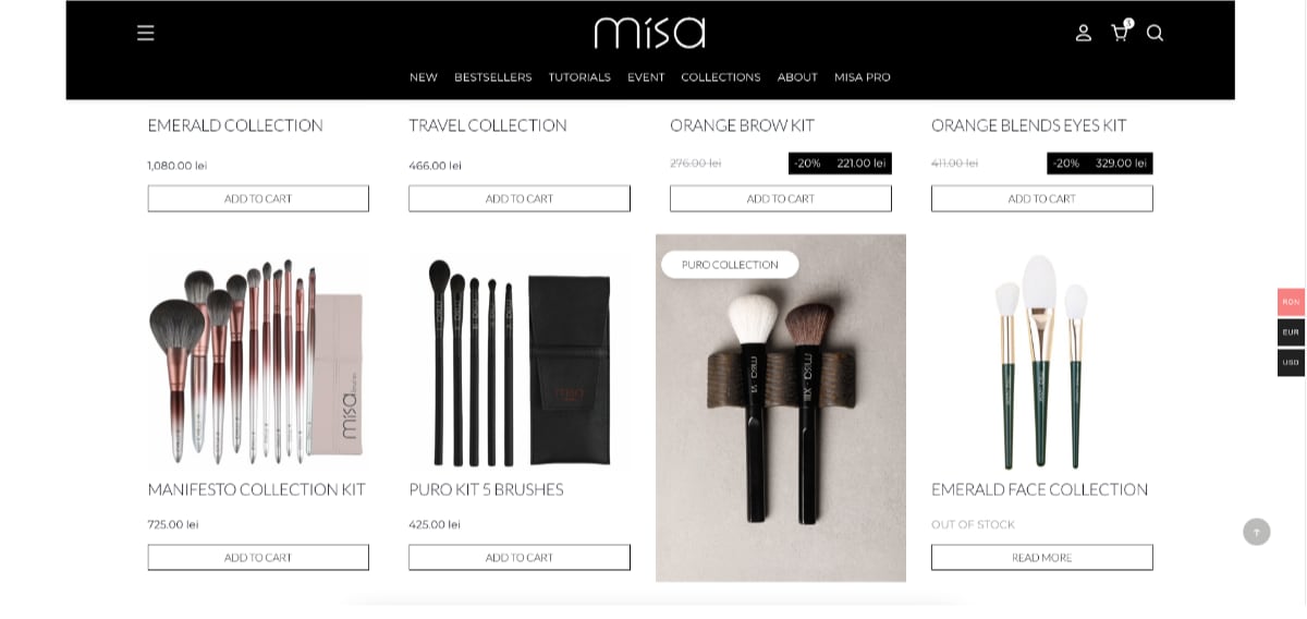 Online store of makeup brushes — Misastore.com 11