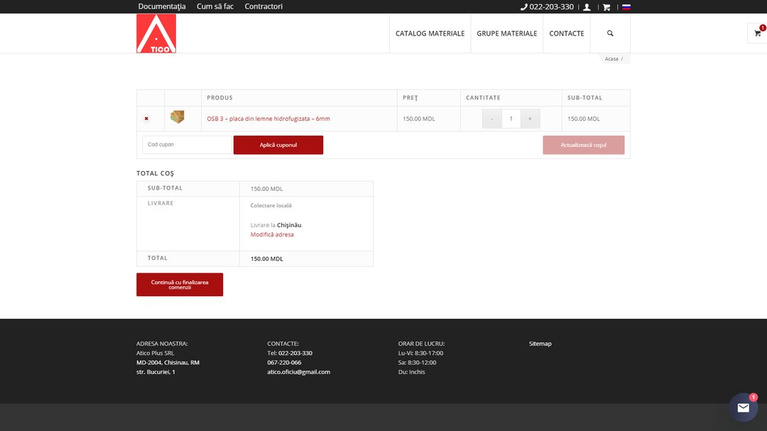Site - catalog of the company Atiko Plus 19