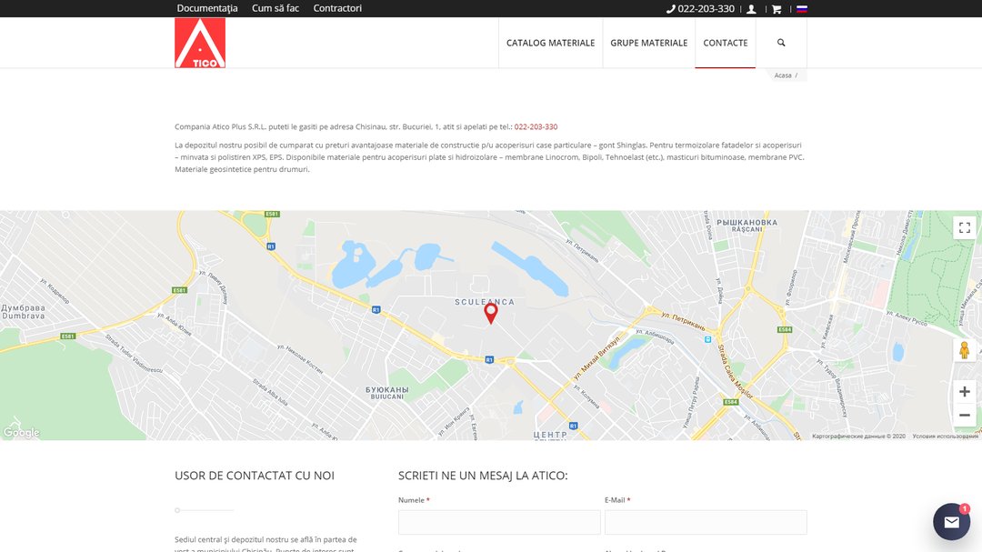 Site - catalog of the company Atiko Plus 20
