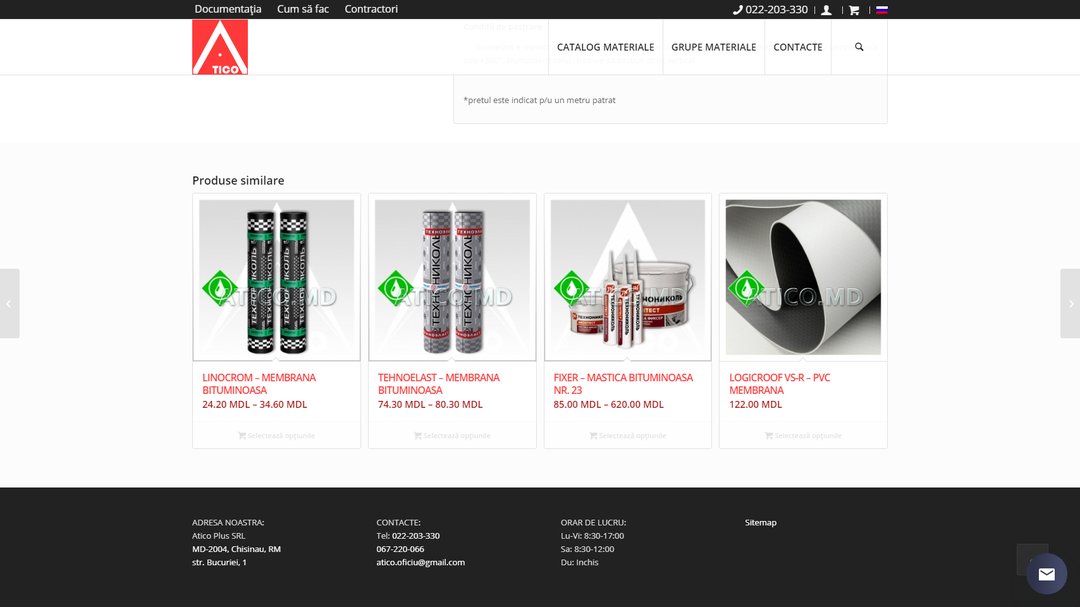 Site - catalog of the company Atiko Plus 18
