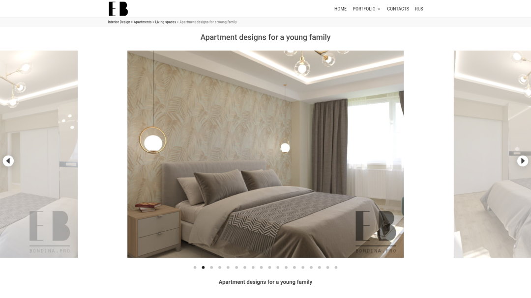 Portfolio website for interior designer 13