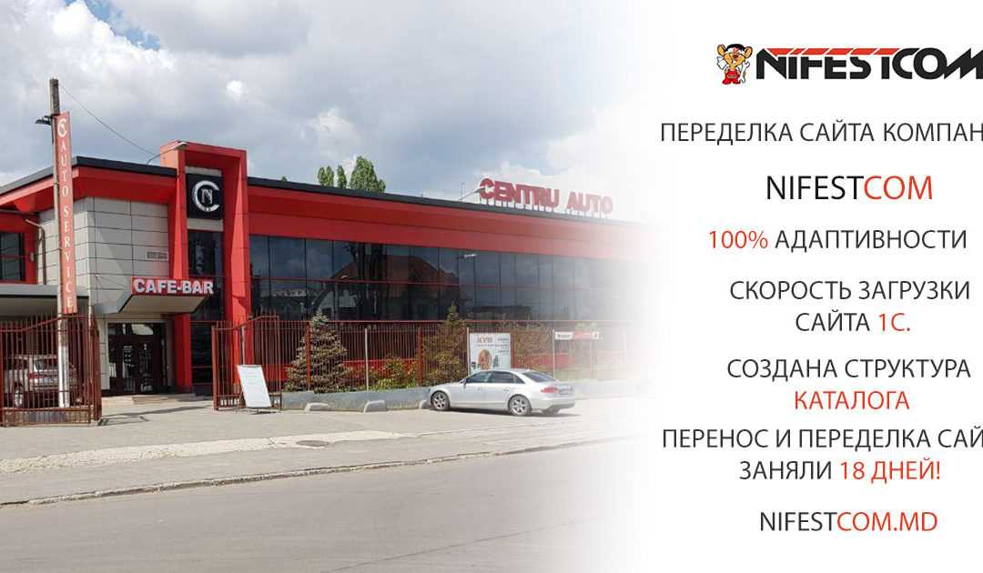 Redesign of the site of the NIFESTCOM company