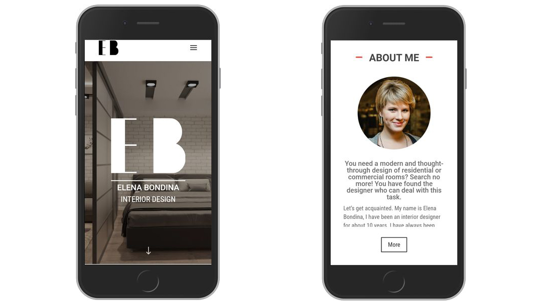 Site de portofoliu pentru designer de interior 16