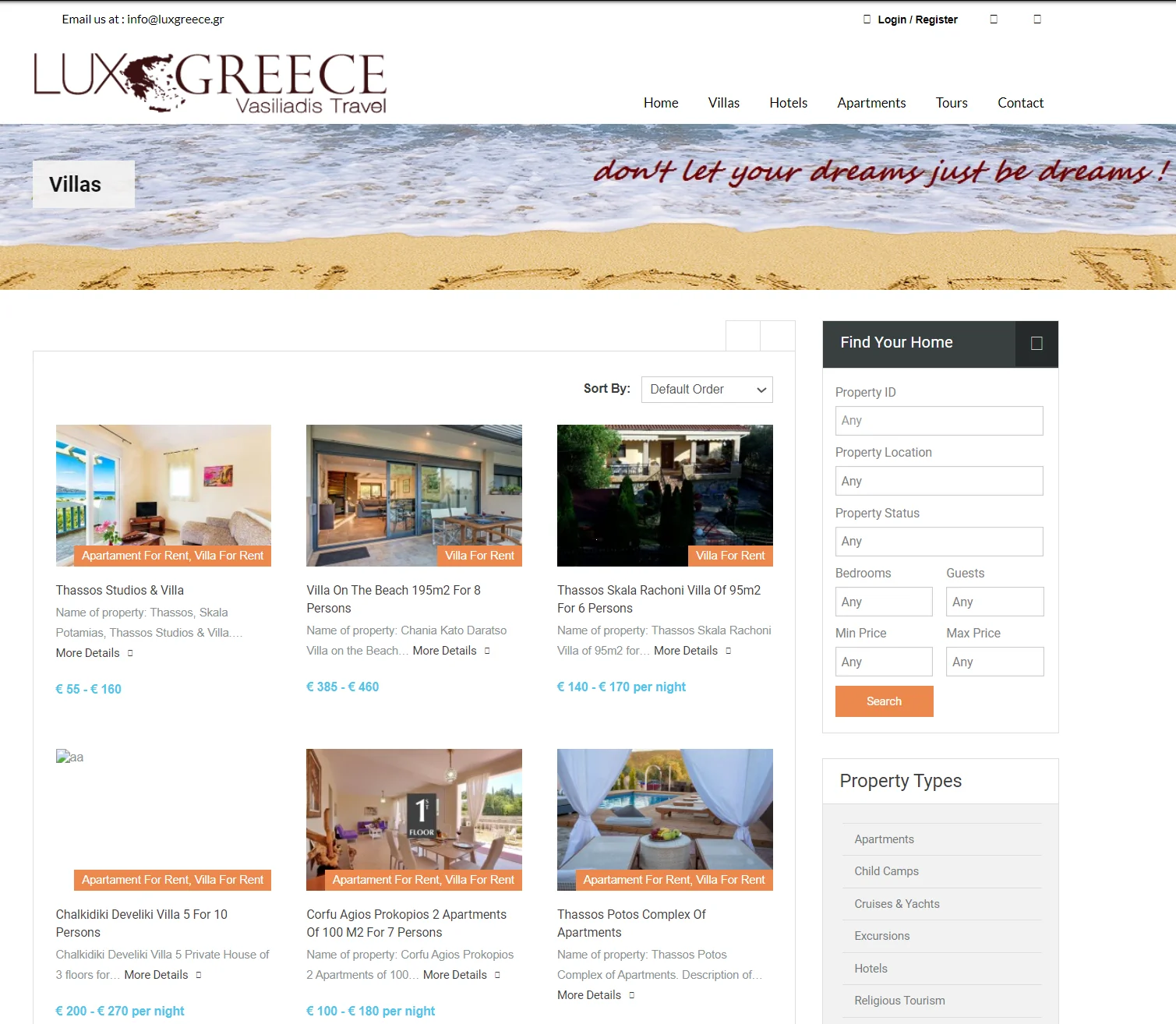 Website redesign for a travel company - Luxgreece.gr 3