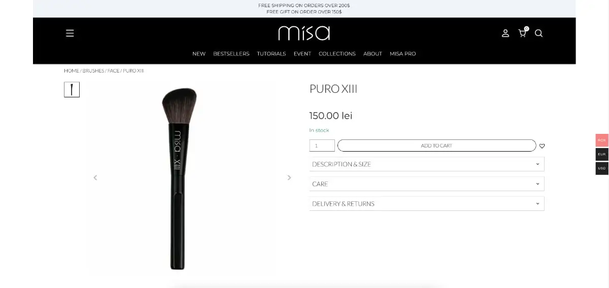 Online store of makeup brushes — Misastore.com 13