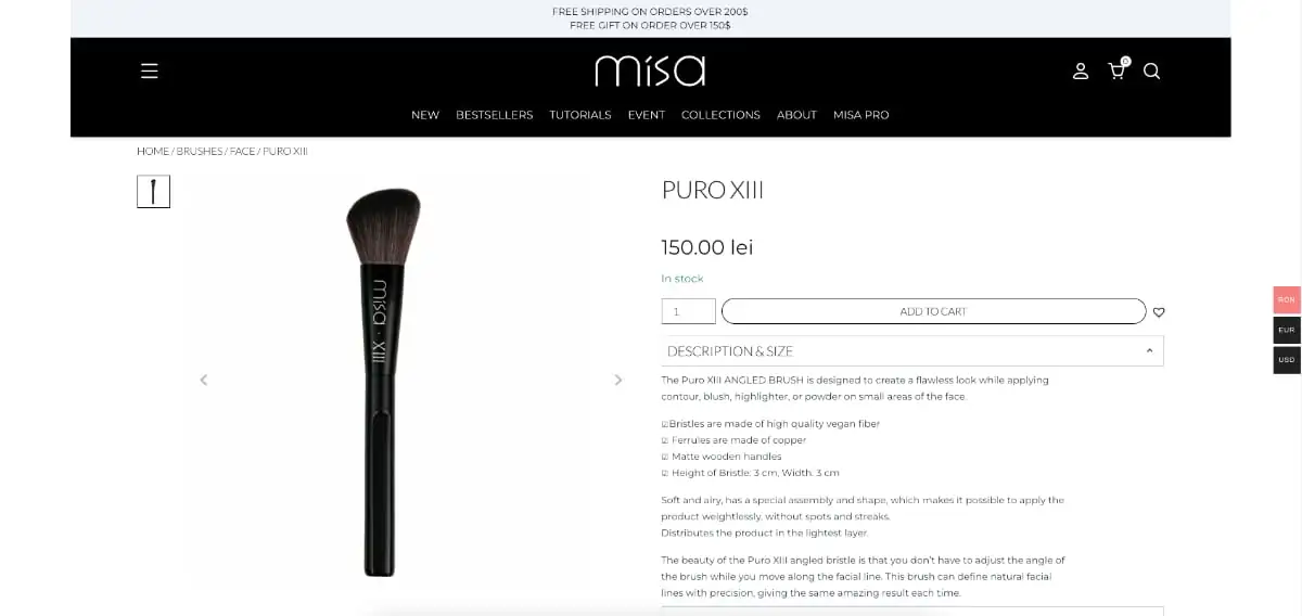 Online store of makeup brushes — Misastore.com 14