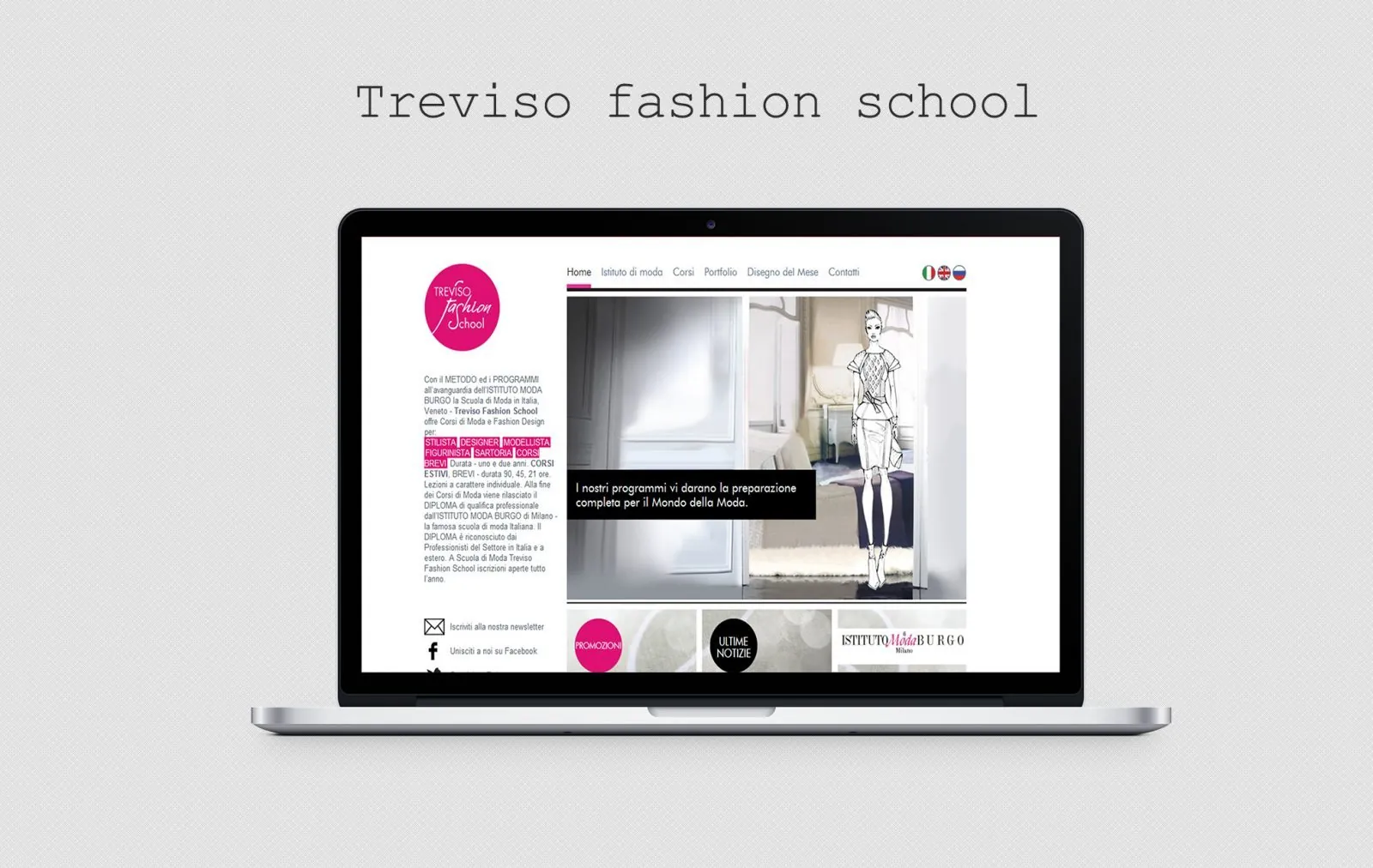 Site web - Școala de modă din Treviso 1