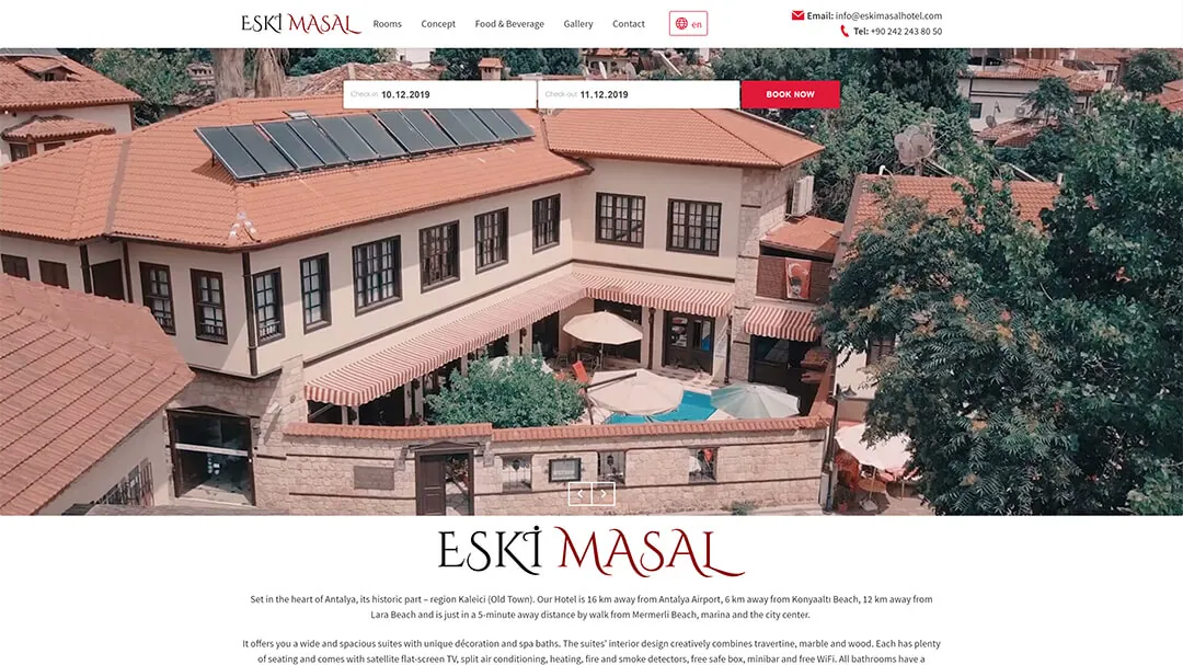 Переделка сайта отеля Eski Masal - 100% адаптивности и рост скорости с 8 до 2с! 2