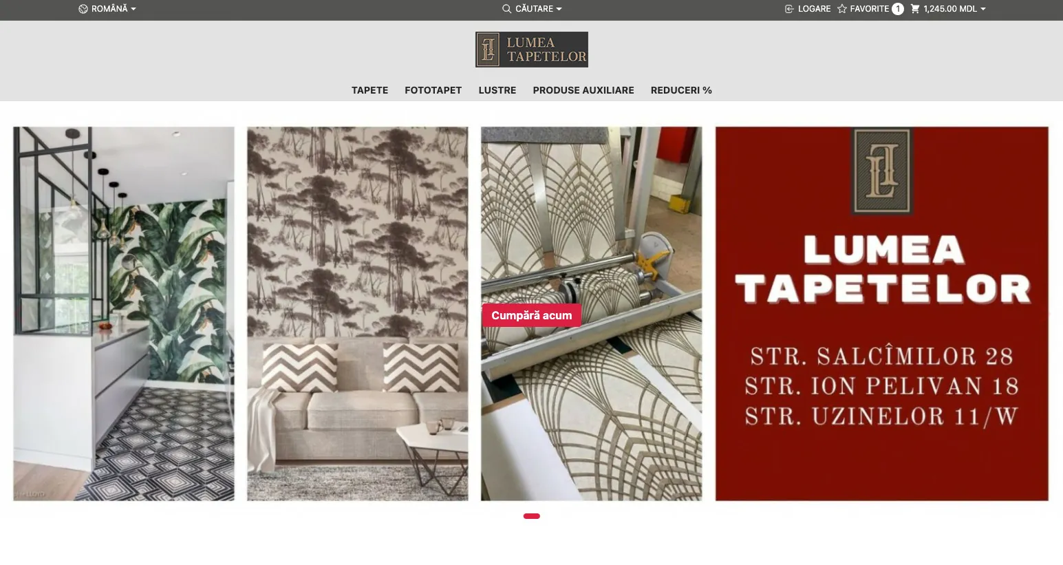 Redesign of the online store Lumea Tapetelor 9