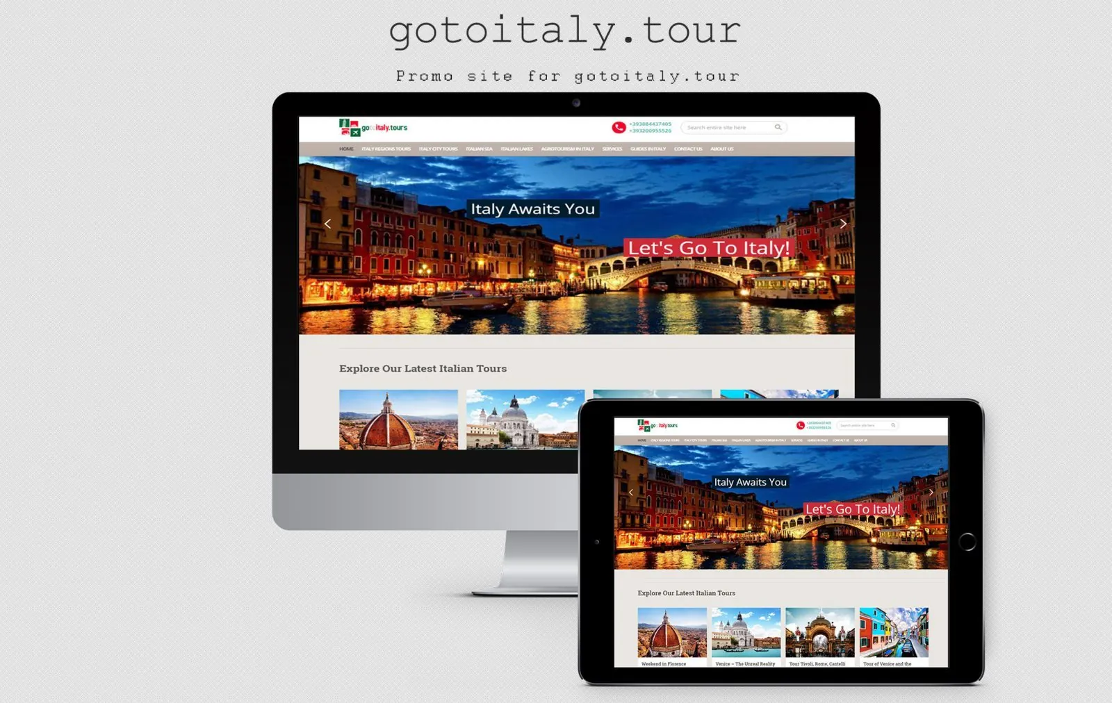 Туристический сайт - Go to Italy Tours 1