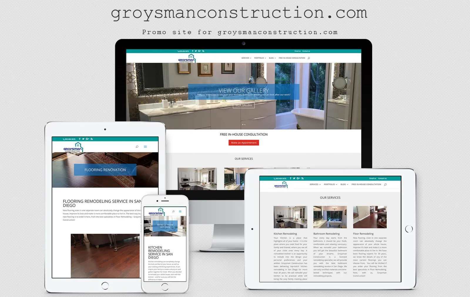 Groysman Construction website 1
