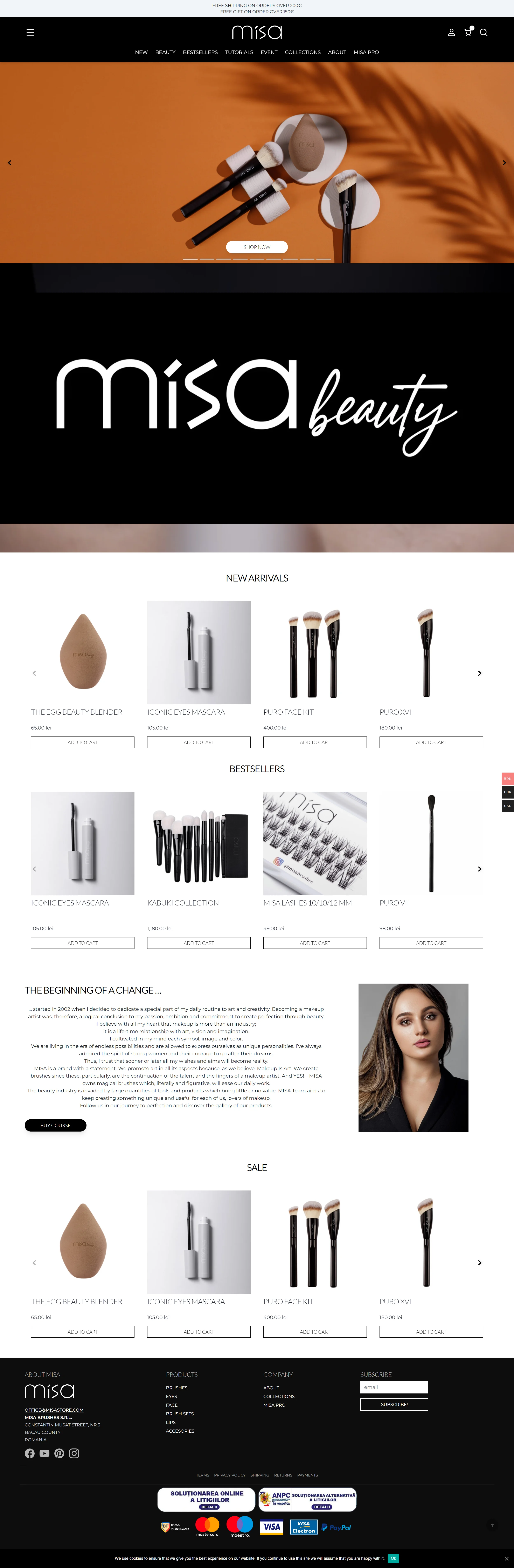 Online store of makeup brushes — Misastore.com 2