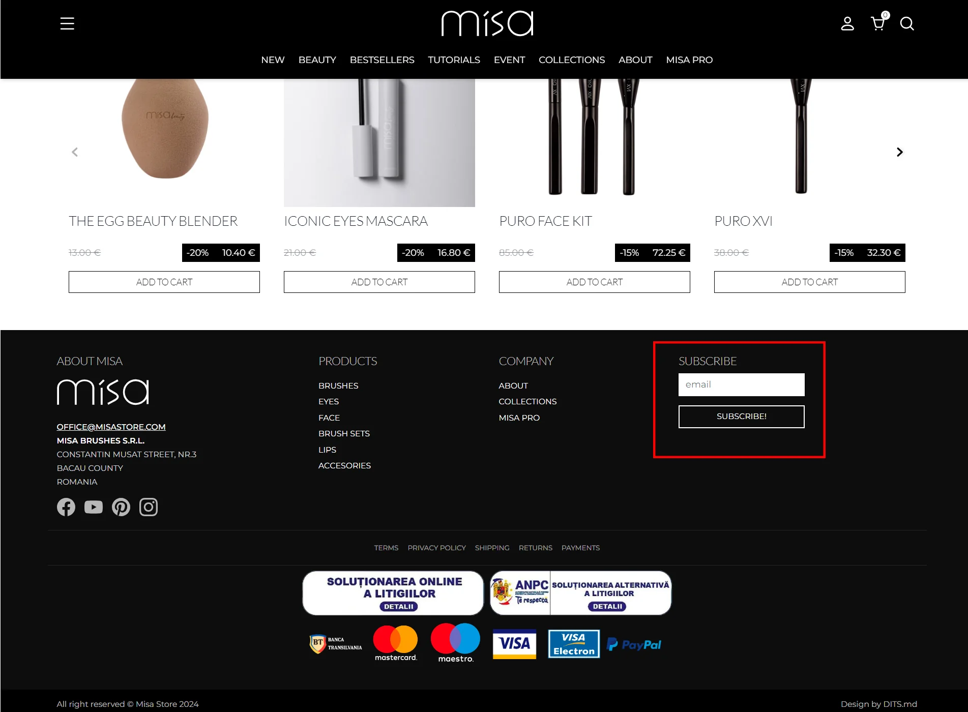 Online store of makeup brushes - Misastore.com 4
