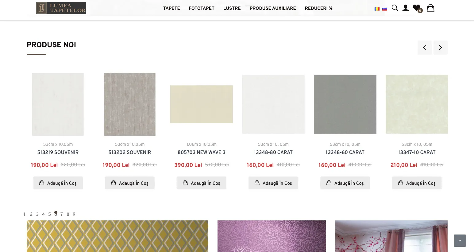 Redesign of the online store Lumea Tapetelor 3