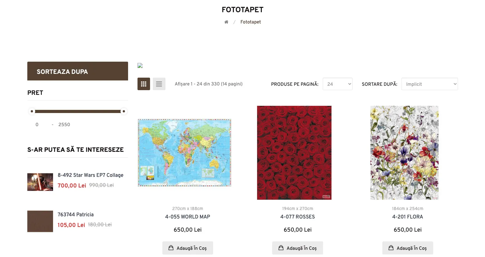 Redesign of the online store Lumea Tapetelor 7