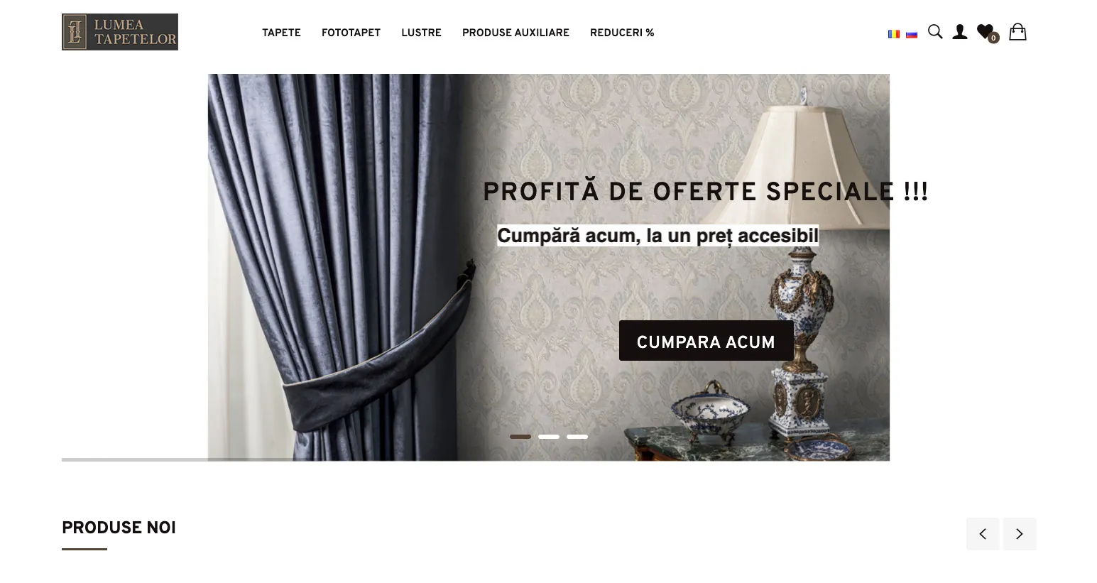Redesign of the online store Lumea Tapetelor 2