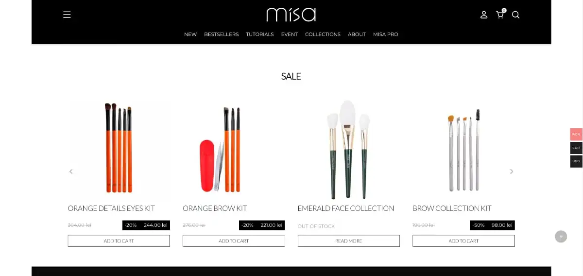 Online store of makeup brushes — Misastore.com 8