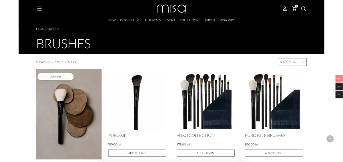 Online store of makeup brushes - Misastore.com 10